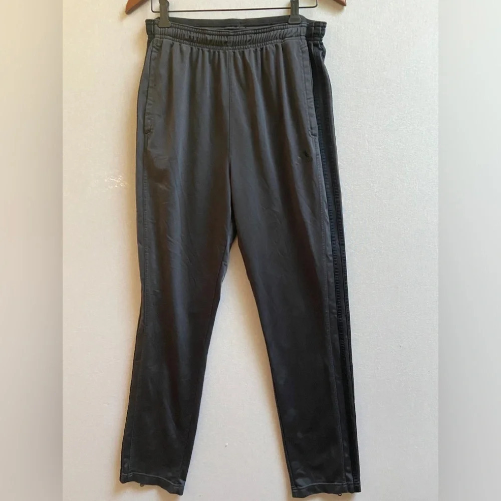 Adidas 3 stripe track pants Sz L